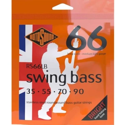 Image of Rotosound RS66LB Stainless Steel Medium Light Gauge Roundwound Bass Strings (35 55 70 90)