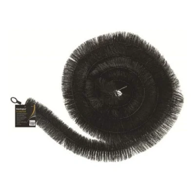 Image of Homezone 5 x 4m Gutter Brush Guard Filter Drain Pipe Cleaner Guttering Outdoor Garden Black Downpipe Leaves Leaf Cleaning Guards