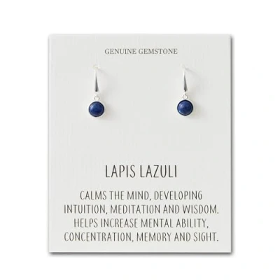 Image of Philip Jones Lapis Drop Earrings with Quote Card