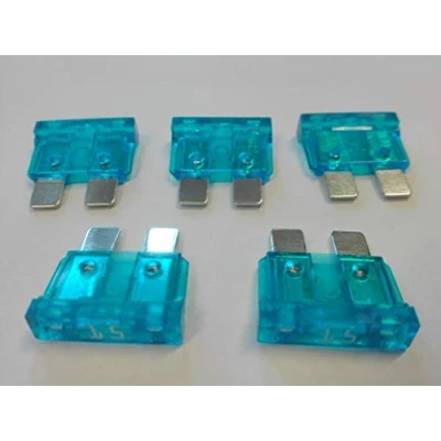 Image of CAR BLADE FUSE 15A 15 AMP BLUE AUTO FUSES caravan x 10