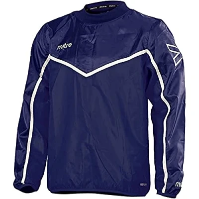 Image of Mitre Men Primero Overhead Football Training Jacket Royal/Navy/White X Large