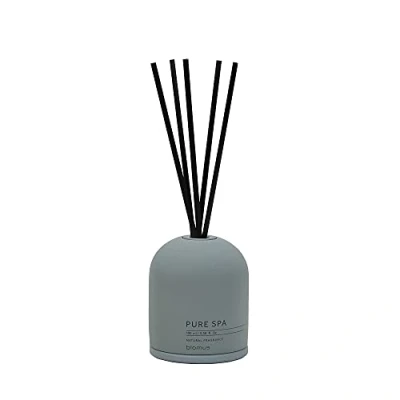 Image of Blomus Fraga Air Freshener Set Flintstone Concrete with 5 Reed Sticks, Coloured Glass, Plastic, 9 cm