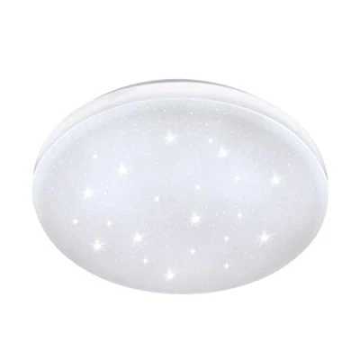 Image of Eglo 97877 FRANIA S Ceiling or Wall Light in White Steel and Crystal Effect