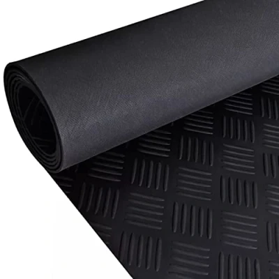Image of Nisorpa Rubber Floor Matting Roll,5 Bar 1m x 5m Heavy Duty Garage Non Slip Mats 3mm Thick SBR Mat Roll for Shed, Gym, &amp; Workshop