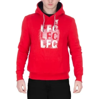 Image of Liverpool FC Official Football Gift Mens Fleece LFC Graphic Hoody Red XXL
