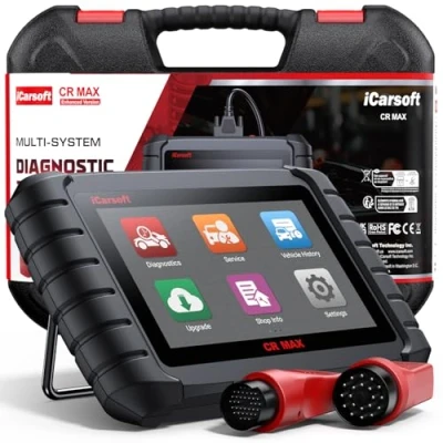 Image of iCarsoft CR Max OBD2 Scanner, All System Bi directional Car Diagnostic Tool, 49 Reset+Extra 38 Service, Oil/EPB/BMS/SAS/SRS/ABS/DPF, CANFD, Auto VIN, Lifetime Update, with Pin and 20