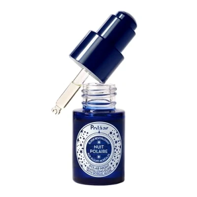 Image of Polåar Polar Night Revitalizing Elixir with Boreal Algae Anti Aging, Wrinkles and Fine Lines Care Smoothing Detoxifying Serum 99% Naturalness, Vegan, Made in France 15 ml