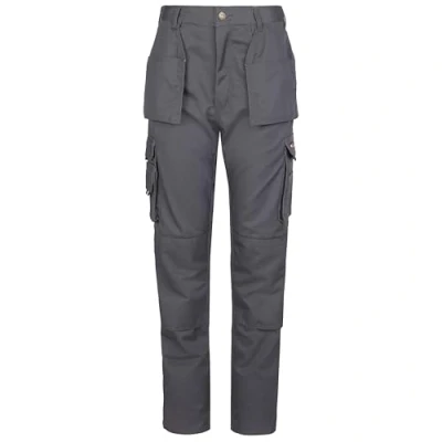 Image of TuffStuff Mens Work Trouser 711 Pro Triple Stitched Seams Features Knee Pad Pockets, Grey, 28W Long
