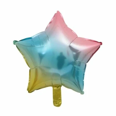 Image of Rainbow Star Foil Balloon, 45cm (2 pack)