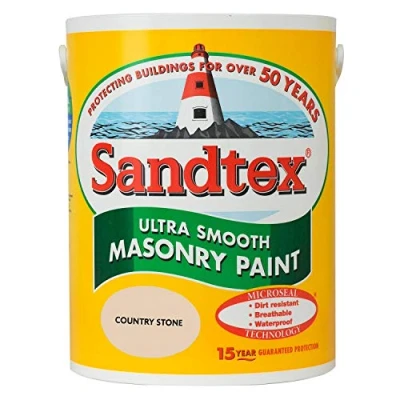 Image of Sandtex masonry paint, 5 litres, ultra smooth brickwork, multicolour