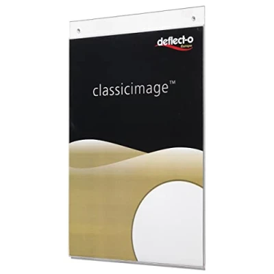 Image of Deflecto A4 Portrait Wall Sign Holder Mounted Document Poster Advertising Board Display Letter Message