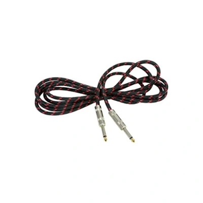 Image of Chord Premium Retro Guitar Lead Black &amp; Red 3.0m