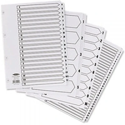 Image of Concord Classic Index Mylar reinforced Punched 4 Holes 1 200 A4 White Ref 05801/CS58