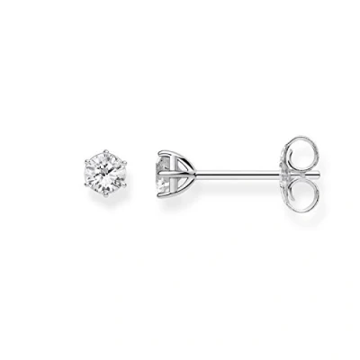 Image of Thomas Sabo Women Stud Earrings White Stone 925 Sterling Silver H1964 051 14