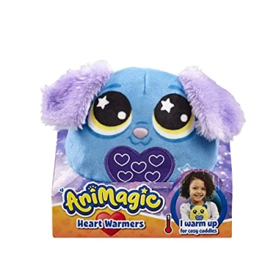 Image of Animagic: Heart Warmers Dog (Small) Colour Changing Cuddly Companion with Reusable Heat Pack For Extra Comfort Kids Aged 4+