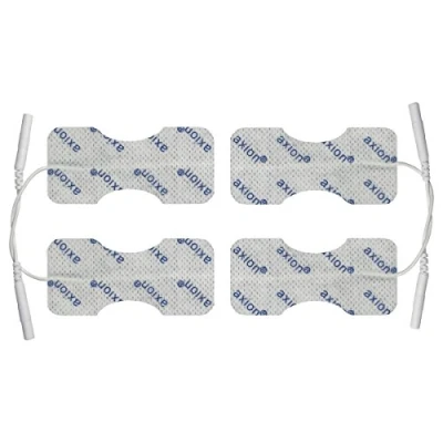 Image of Special Electrodes Fingers and Wrist 4 self Adhesive Pads Compatible to TENS EMS Units with 2mm Jack Connection axion Brand Quality