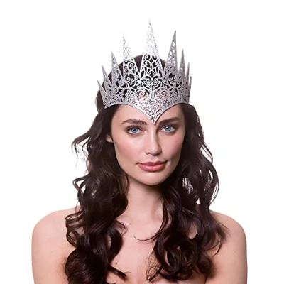Image of Wicked Costumes Fantasy Crown Fancy Dress Accessory Silver