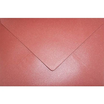 Image of Netuno 25 Large Pearlescent red envelopes DIN C5 162x229mm 6.38x9.01 inches 120gsm Aster Metallic Ruby gummed Pointed Flap no Window for Invitations Wedding Christmas Birthday Greeting Cards vouchers