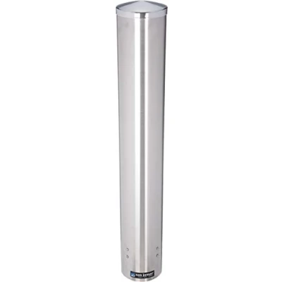 Image of San Jamar C4200PF Stainless Steel Pull Type Foam Beverage Cup Dispenser, Fits 4oz to 10oz Size, 2 3/4&quot; 3 3/8&quot; Rim, 23 1/2&quot; Tube Length