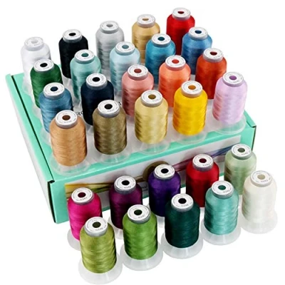 Image of New brothread 30 Janome Colours Polyester Machine Embroidery Thread Kit 500M Each Spool Assortment 2