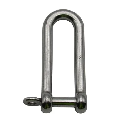 Image of Stainless Steel Long Dee Shackle Captive Screw 4MM 12MM (Marine Fishing Boat Trawler D Connector) (4MM)