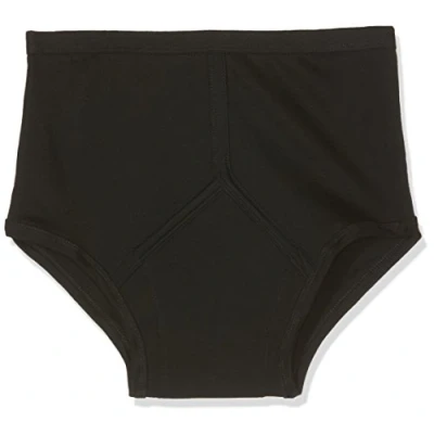 Image of P&amp;S Healthcare Medium Black Mens Traditional Y Front Incontinence Brief