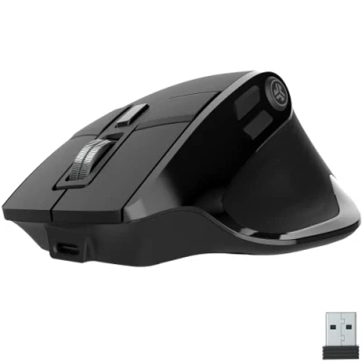 Image of JLab Epic Bluetooth Mouse, Rechargeable Wireless Mouse with OLED Display Tri Mode (BT 5.2/5.2/2.4Ghz) USB Dongle, Multi Device Silent for Laptop, PC, Computer, iPad, Mac, Tablet