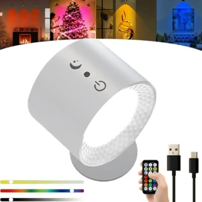 Image of Glowright, Glowright Indoor Everywhere Light 2.0, Multifunctional Magnetic Led Wall Lamp, Under Cabinet Lighting, Rechargeable Lamp (White)