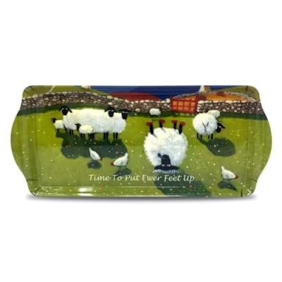 Image of Medium Serving Tray by Thomas Joseph Time To Put Ewer Feet Up Funny Sheep Gift