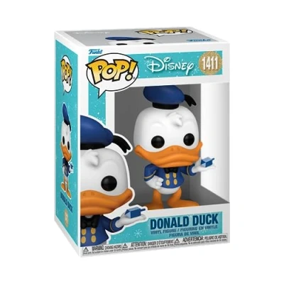 Image of Funko Pop! Disney: Holiday Hanukkah Donald Duck Collectable Vinyl Figure Gift Idea Official Merchandise Toys for Kids &amp; Adults Movies Fans Model Collectors and Display