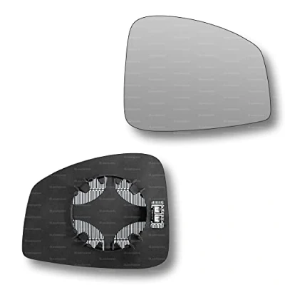 Image of Less4spares Replacement Wing Mirror Glass Right Compatible with Renault Grand Scenic 2009 2016 CLIP ON Driver Off side Heated Convex