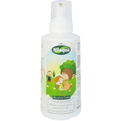 Image of Nilaqua Little Hands Foaming Hand Sanitiser, Alcohol Free, Pocket Travel, Kind To and Non Drying 500ml Effective On Bacteria &amp; Viruses Great for Schools, Hospitals Home Skin