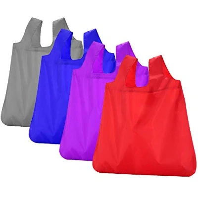 Image of Extra Strong Fold Away Shopping Bag Reusable Foldable ECO Grocery Bags and Handy Travel