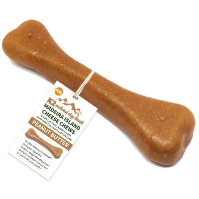 Image of K2 Natural Dog Treats Madeira Island Cheese Chews Highly Digestible Peanut Butter (XXL (Pack of 1))