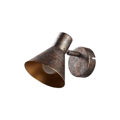 Image of Lindby Rust coloured wall light Zera, gold inside