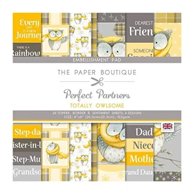 Image of Paper Boutique The Perfect Partners Totally Owlsome Embellishments, 8&quot;x8&quot;