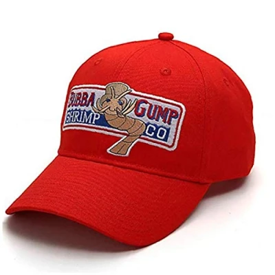 Image of 1pc Baseball Cap Adjustable Bubba Gump Shrimp Embroidered Snapback Hats Running Costume Hat (red)