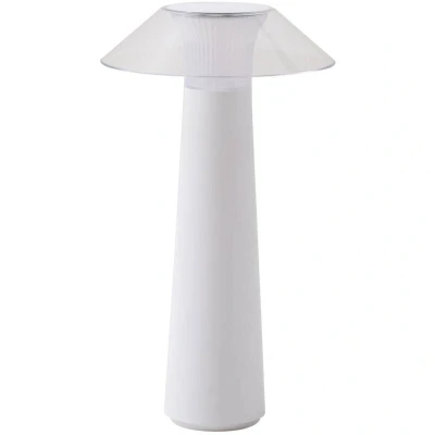 Image of Lindby LED rechargeable outdoor table lamp Gomba, white, dimmable
