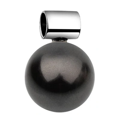 Image of Nenalina Pearl Pendant in 925 Sterling Silver with 12 mm Black for Women Necklace, 0508252020