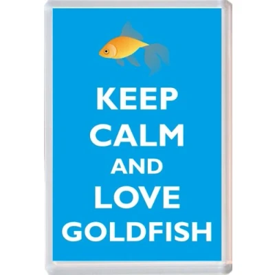Image of Keep Calm and Love Goldfish Novelty Jumbo Fridge Magnet