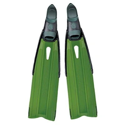 Image of OMER Spitfire Kelp Fins Pair Transparent Green Blade 39/40