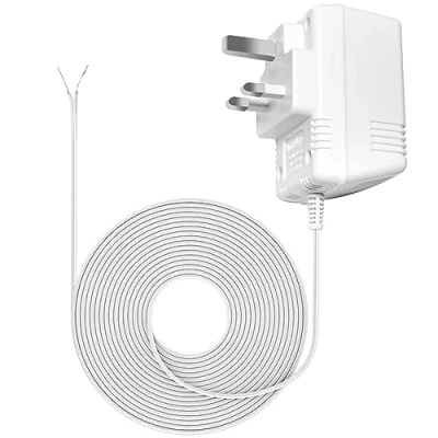 Image of 24V 500MA Transformer, AC Power Supply Compatible with All Versions of Ring Doorbell and Nest Learning Thermostat Ecobee, Honeywell, C Wire Adapter 8M (315&quot;) Long Cable