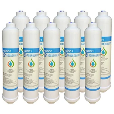 Image of Aqua Quality Inline Fridge Water Filters Compatible with Samsung, Daewoo, LG, Kenwood, Hotpoint, and More! Removes Chlorine Taste Odour Enjoy Great Tasting (10 Pack)