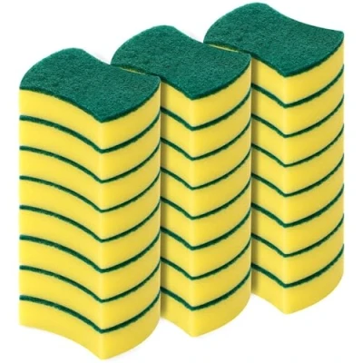 Image of Kitchen Cleaning Sponges,24 Pack Eco Non Scratch for Dish,Scrub Sponges…