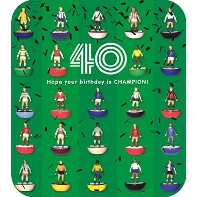 Image of 40th Birthday Card, Card for Birthday, Subbuteo Official