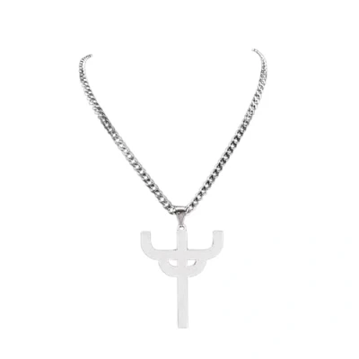 Image of XLTEAM Casual Necklace Pendant Gothic Judas Priest Chain Women Silver Color Saint Necklaces Jewelry acero inoxidable Party JewelleryBirthday Gift