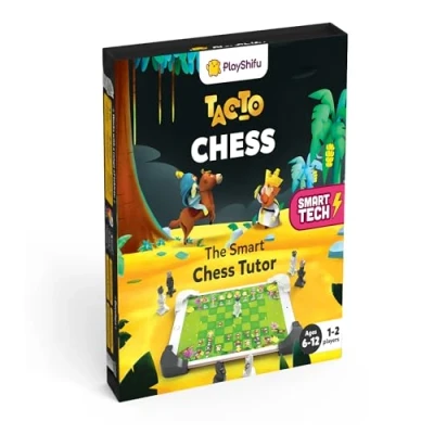 Image of PlayShifu Interactive Chess Board Game Tacto (Kit + App with 4 Modes) Fun Set for Kids, Beginners, Age 6 &amp; Up Learning Games (Tablet Not Included)