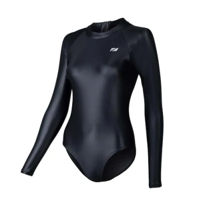 Image of ZONE3 Women’s OWS Ti+ Thermal High Neck Swim Costume with Titanium Lining/Inner Bra Shelf, Long Sleeve Swimsuit for Open Water/Pool Swimming
