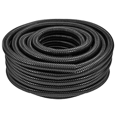 Image of SPARES2GO 20mm Flexible Corrugated Water Butt Extension Overflow Connector Hose Pipe (10 Metre)