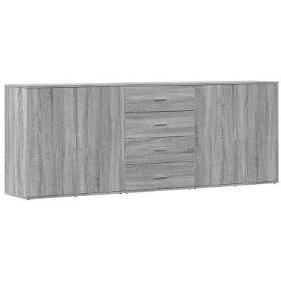 Image of vidaXL Sideboards 3 pcs Grey Sonoma Engineered Wood